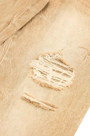 Concert Outfit Vintage Washed Distressed Straight Jeans