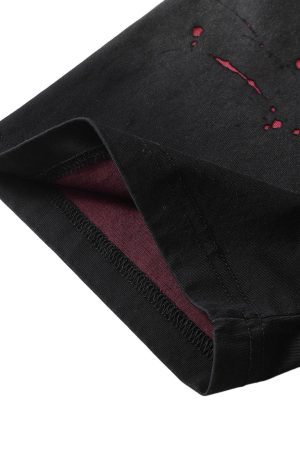 Concert Outfit Vintage Washed Dot Spray T-Shirt