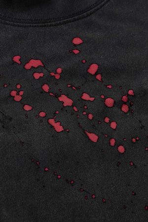 Concert Outfit Vintage Washed Dot Spray T-Shirt