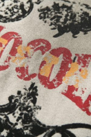 Concert Outfit Vintage Washed Graphic Distressed Vest