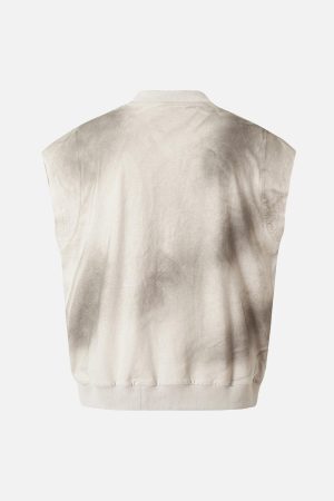 Concert Outfit Vintage Washed Graphic Distressed Vest