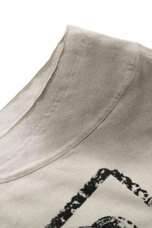 Concert Outfit Vintage Washed Graphic Distressed Vest