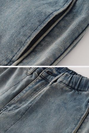 Concert Outfit Vintage Washed Jeans