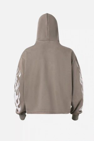 Concert Outfit Vintage Washed Letter Print Hoodie