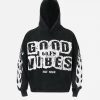 Concert Outfit Vintage Washed Letter Print Hoodie