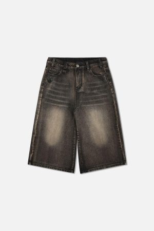 Concert Outfit Vintage Washed Longline Jorts