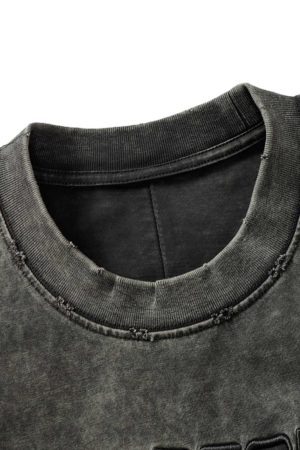 Concert Outfit Vintage Washed Multi-Pocket T-Shirt