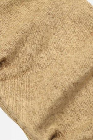 Concert Outfit Vintage Washed Pleated Straight Jeans