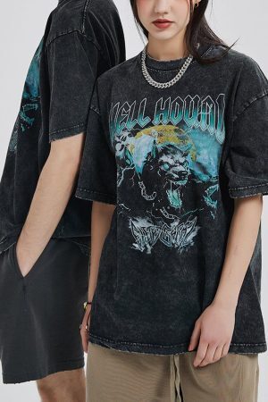 Concert Outfit Vintage Washed Print Tee