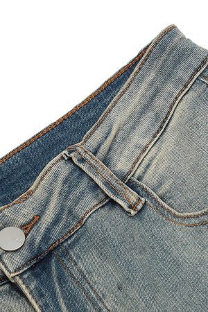 Concert Outfit Vintage Washed Split Structure Hip-Hop Jeans