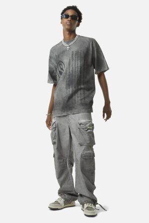 Concert Outfit Vintage Wasteland Style Multi Pocket Work Pants