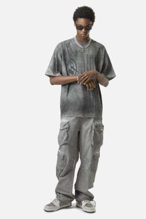 Concert Outfit Vintage Wasteland Style Multi Pocket Work Pants