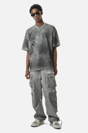 Concert Outfit Vintage Wasteland Style Multi Pocket Work Pants