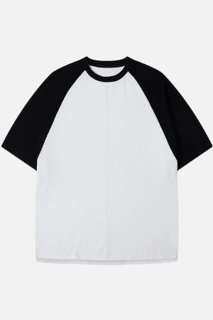 Concert Outfit Waffle Stitching Contrast Tee