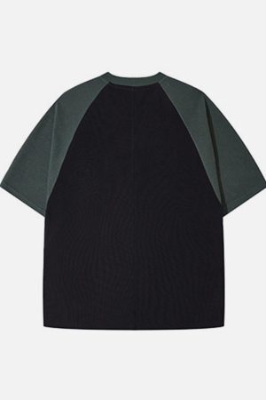 Concert Outfit Waffle Stitching Contrast Tee