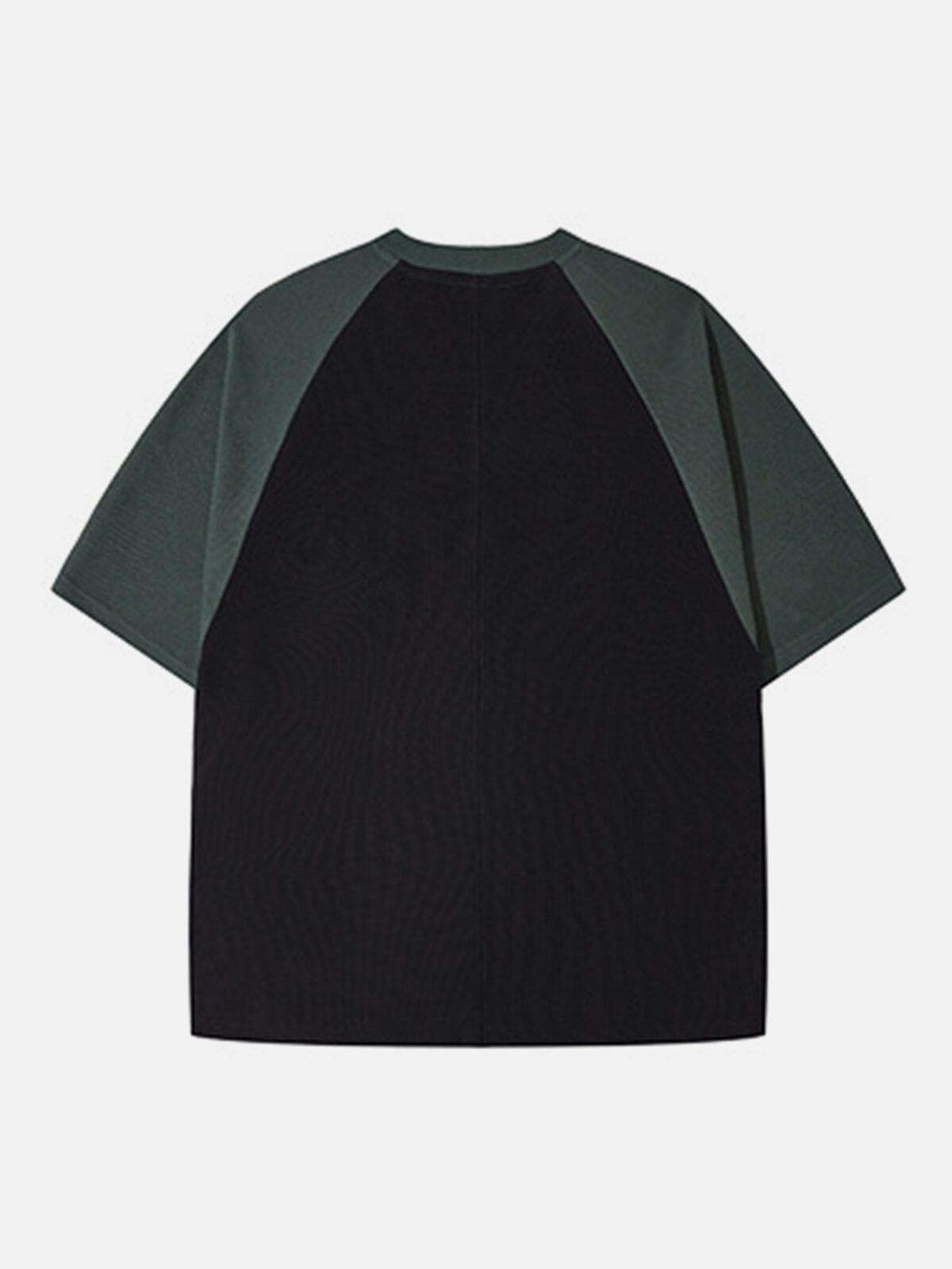 Concert Outfit Waffle Stitching Contrast Tee Concert Outfit Waffle Stitching Contrast Tee