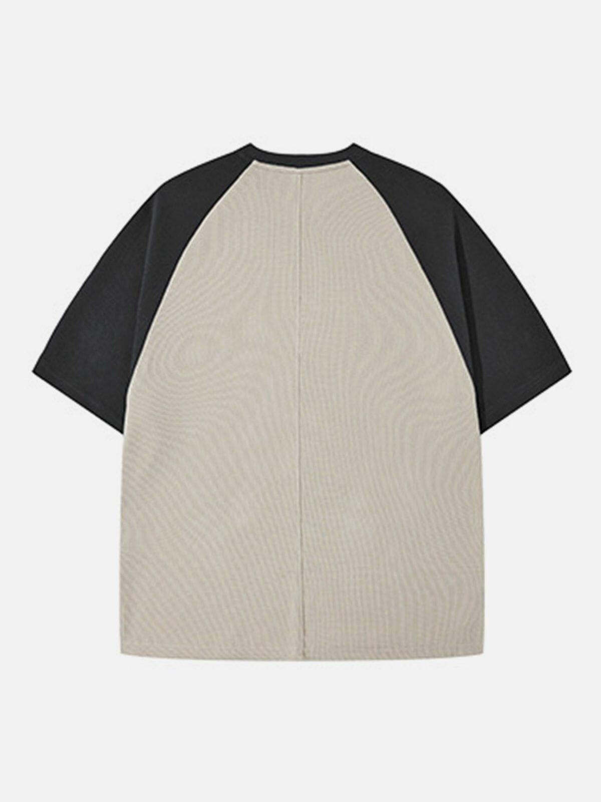 Concert Outfit Waffle Stitching Contrast Tee Concert Outfit Waffle Stitching Contrast Tee