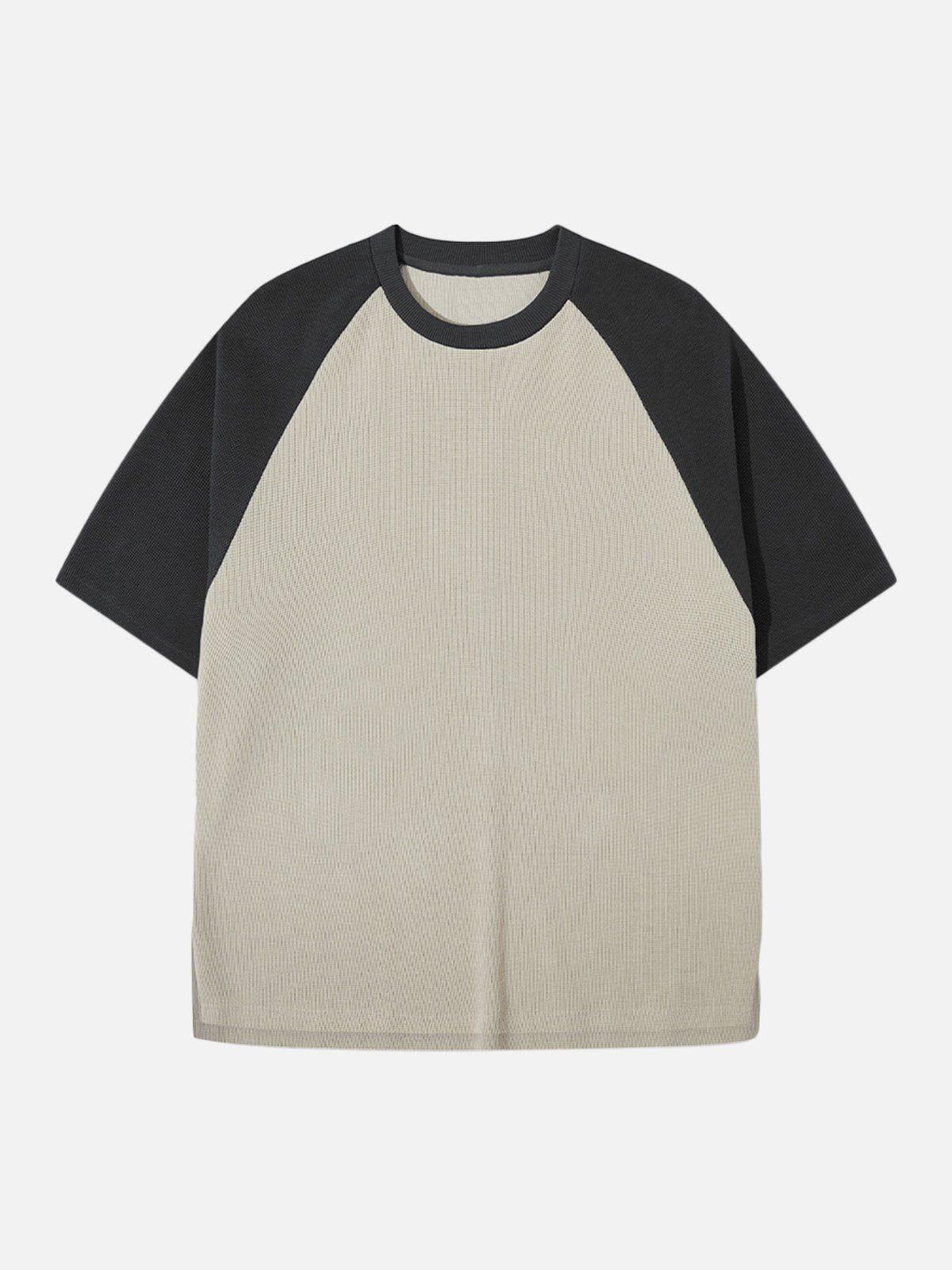 Concert Outfit Waffle Stitching Contrast Tee Concert Outfit Waffle Stitching Contrast Tee