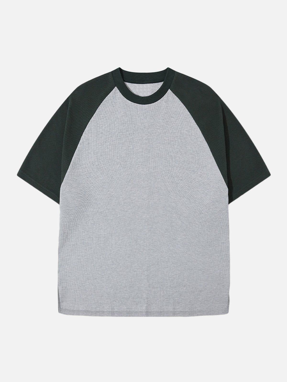 Concert Outfit Waffle Stitching Contrast Tee Concert Outfit Waffle Stitching Contrast Tee