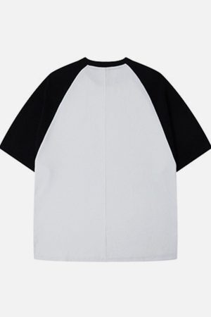 Concert Outfit Waffle Stitching Contrast Tee