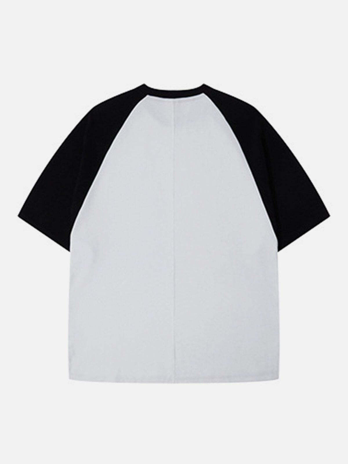 Concert Outfit Waffle Stitching Contrast Tee Concert Outfit Waffle Stitching Contrast Tee