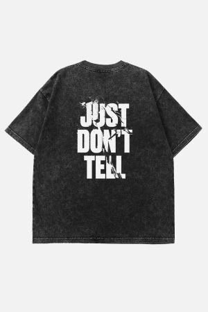 Concert Outfit Washed Alphabet Print Tee