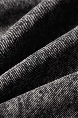 Concert Outfit Washed And Distressed Multi-Pocket Jeans