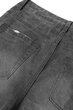 Concert Outfit Washed Batik Straight Jeans