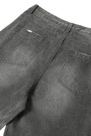 Concert Outfit Washed Batik Straight Jeans