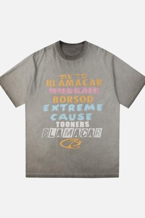 Concert Outfit Washed Blamacar Graphic T-Shirt