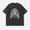 Concert Outfit Washed Body Skeleton Print Tee