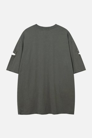 Concert Outfit Washed Broken Holes Tee