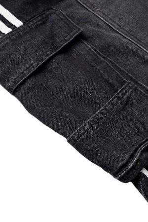 Concert Outfit Washed Cargo Denim Shorts