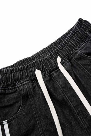 Concert Outfit Washed Cargo Denim Shorts