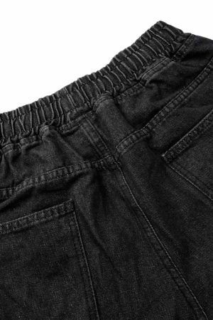 Concert Outfit Washed Cargo Denim Shorts