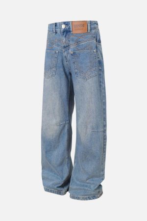 Concert Outfit Washed Cleanfit  Barrel Jeans