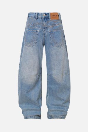 Concert Outfit Washed Cleanfit  Barrel Jeans