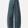 Concert Outfit Washed Deconstructed Split Scimitar Baggy Barrel Jeans