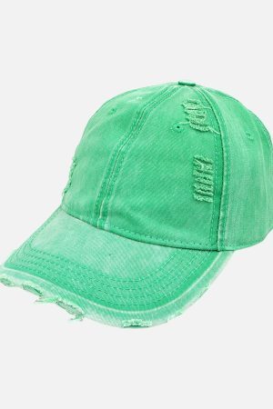 Concert Outfit Washed Denim Outdoor Cap
