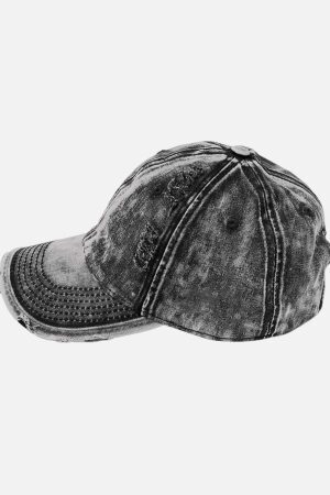 Concert Outfit Washed Denim Outdoor Cap