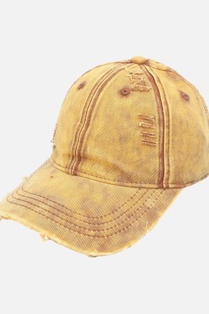 Concert Outfit Washed Denim Outdoor Cap