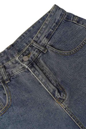 Concert Outfit Washed Distressed Baggy Jeans