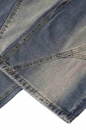 Concert Outfit Washed Distressed Baggy Jeans