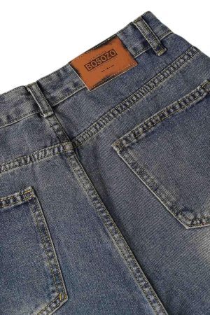 Concert Outfit Washed Distressed Baggy Jeans