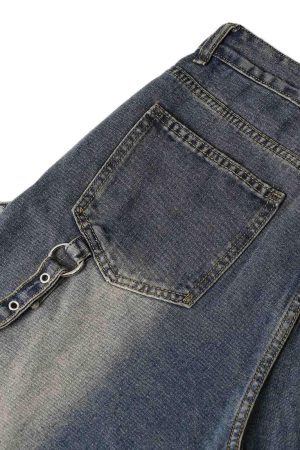 Concert Outfit Washed Distressed Baggy Jeans