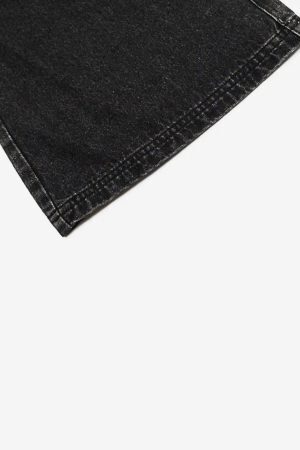 Concert Outfit Washed Distressed Cargo Pocket Jeans