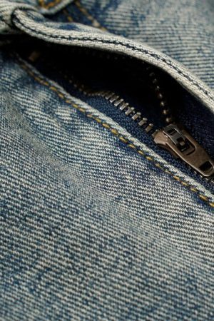 Concert Outfit Washed Distressed Deconstructed Split Barrel Jeans