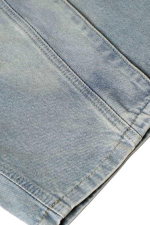 Concert Outfit Washed Distressed Deconstructed Split Denim Shorts