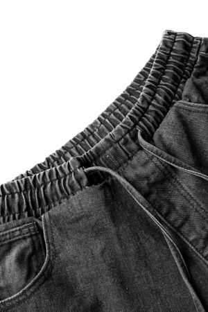 Concert Outfit Washed Distressed Deconstructed Split Drawstring Jeans