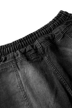 Concert Outfit Washed Distressed Deconstructed Split Drawstring Jeans